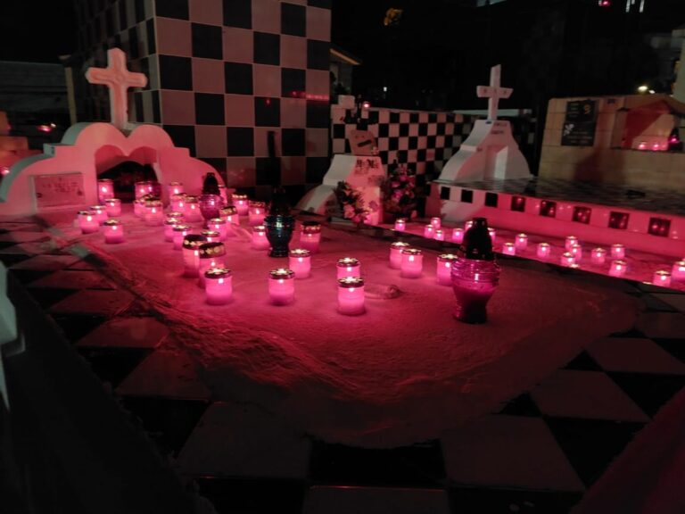 Tombes illuminées cimetiere Morne à l'eau fetes des morts